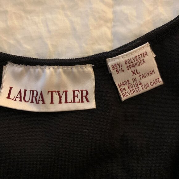 Laura Tyler Velour Camisole VTG, Black Size XL - Picture 3 of 5